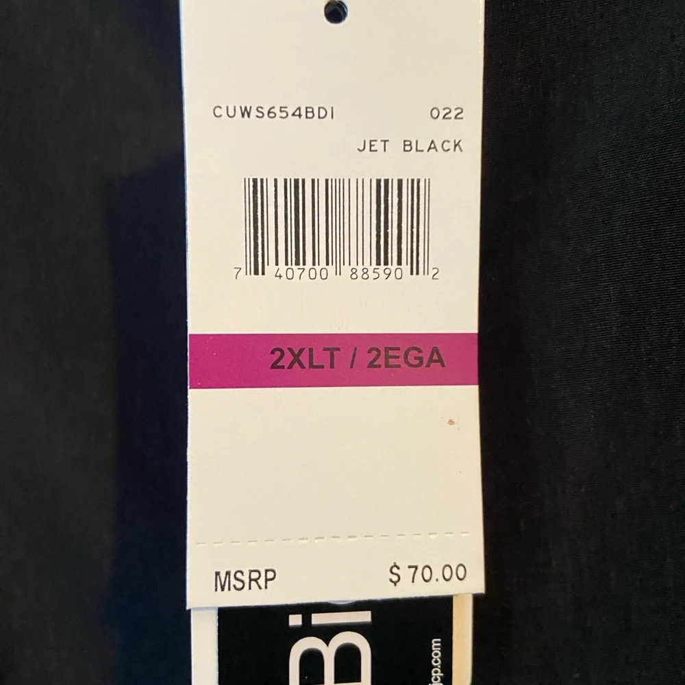 Cubavera Men’s Short Sleeve Button Down Shirt Black Stripe 2XLT Big & Tall NWT - Picture 7 of 14